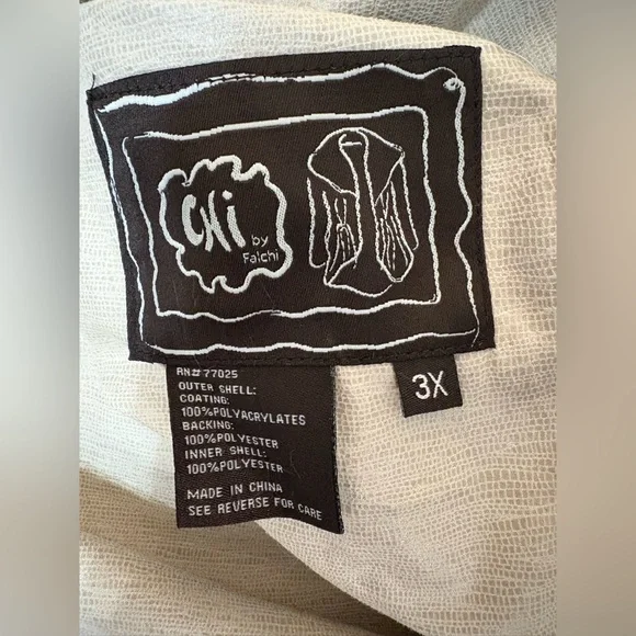 Chi by Falchi Tan Faux Fur Jacket — Size 3X — Gently Worn - Picture 2 of 7